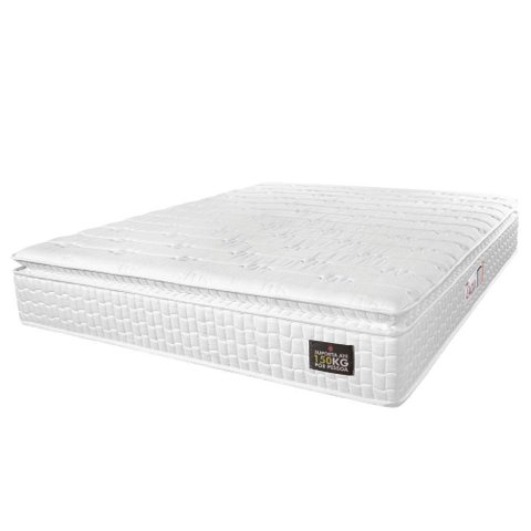 Colchão Casal Espuma D45 Lazio Pillow Top 138x188x24cm Branco Hellen - Suporta até 150 Kg por