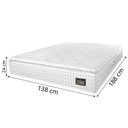 Ver imagem 3 de Colchão Casal Espuma D45 Lazio Pillow Top 138x188x24cm Branco Hellen - Suporta até 150 Kg por