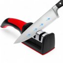 Ver imagem 2 de Afiador Vermelho 3 em 1 Amolador de Facas Tesouras Cutelos