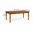 Ver imagem 5 de Mesa de Jantar ou Cozinha 180cm em Madeira Maciça com Gaveta e Pés Torneados – Made Wood