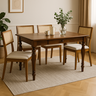 Mesa de Jantar Wood com Gaveta e Pés Torneados Madeira Maciça 180cm de Comprimento X 90cm de Largura - 1