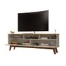 Rack para Tv até 65 Polegadas Elegant Off White e Cinamomo Base em Madeira Maciça - 3