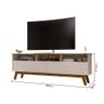 Rack para Tv até 65 Polegadas Elegant Off White e Cinamomo Base em Madeira Maciça - 4