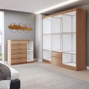Ver imagem 5 de Guarda-roupa Casal Aurora 6 Portas 2 Gavetas com Cômoda 1 Portas 5 Gavetas Demolição - Panorama Móve