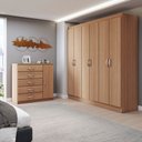 Ver imagem 1 de Guarda-roupa Casal Aurora 6 Portas 2 Gavetas com Cômoda 1 Portas 5 Gavetas Demolição - Panorama Móve