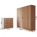 Ver imagem 4 de Guarda-roupa Casal Aurora 6 Portas 2 Gavetas com Cômoda 1 Portas 5 Gavetas Demolição - Panorama Móve