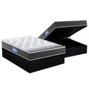 Ver imagem 1 de Cama Box Baú Casal: Colchão Espuma Probel D23 Guarda Costas Super Resistente + Base Black(138x188)