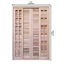 Ver imagem 2 de Porta Balcão de Correr de Madeira Padrão Cedro Veneziana Reto - 2,15 (A) X 1,30 (L)