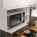 Ver imagem 4 de Armário Aéreo 80cm com Nicho para Microondas 1 Porta Basculante Americana Henn