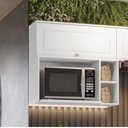 Ver imagem 5 de Armário Aéreo 80cm com Nicho para Microondas 1 Porta Basculante Americana Henn