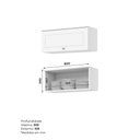 Ver imagem 3 de Armário Aéreo 80cm com Nicho para Microondas 1 Porta Basculante Americana Henn