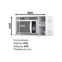 Ver imagem 2 de Armário Aéreo 80cm com Nicho para Microondas 1 Porta Basculante Americana Henn