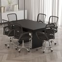 Ver imagem 2 de Mesa de Reunião para Escritório 136 Cm Me4191 Preto - Tecno Mobili