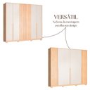 Ver imagem 6 de Guarda-Roupa Casal 6 Portas Marseille Bege/Carvalho Nature/Off White