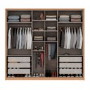 Ver imagem 2 de Guarda-Roupa Casal 6 Portas Marseille Bege/Carvalho Nature/Off White