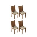 Ver imagem 1 de Kit 4 Cadeiras 4290 Madesa Rustic/Lírio Bege Cor:Rustic/Lírio Bege