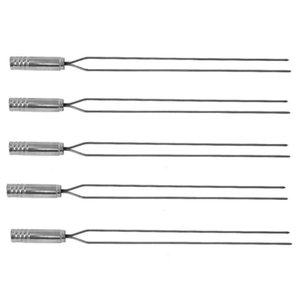 Espeto Duplo para Churrasco de Inox - Kit C/5 Espetos