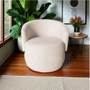 Ver imagem 7 de Poltrona Decorativa Beatriz Orgânica Suede Marfim