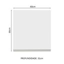 Ver imagem 3 de Armário de Cozinha Aéreo 60 cm 1 Porta Branco Glamy Madesa