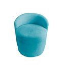 Ver imagem 3 de Kit 2 Poltronas Decorativa Yara Orgânica Suede Azul Turquesa