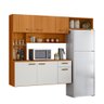 Cozinha Completa 1.8 Manu 5p Susp. Freijo C/ Off White Ripado 3d Poliman - 1