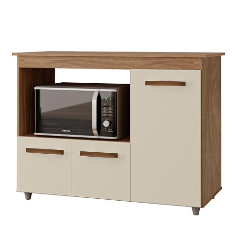 Balcao Multiuso Forno 3p 114 Cm Liza Savana Off White Mobbs