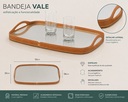 Ver imagem 3 de Bandeja Decorativa Vale Espelhada com Couro Legítimo