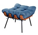 Ver imagem 4 de Poltrona Costela com Puff Cor:Linho Azul 330