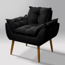 Ver imagem 1 de Poltrona Decorativa Opala Sala de Estar Preto V8 Decor:preto