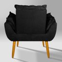 Ver imagem 6 de Poltrona Decorativa Opala Sala de Estar Preto V8 Decor:preto