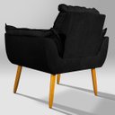 Ver imagem 4 de Poltrona Decorativa Opala Sala de Estar Preto V8 Decor:preto