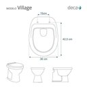 Ver imagem 5 de Assento Sanitário Poliéster para Louça Village (deca) Aço (reb. Oculto) Branco