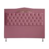 Cabeceira de Cama Box Madri Casal 140 Cm Suede Rosa Bebê Ec Móveis - 1