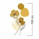 Ver imagem 5 de Adesivo Floral Boho Amarelo Estilo Nórdico 88X150 Minimalista Abstrato