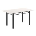 Ver imagem 4 de Conjunto de Mesa Tubular com 6 Cadeiras Lara Preto/Bege