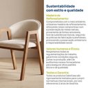 Ver imagem 7 de Kit 6 Cadeiras Madeira Maciça Estofadas em Bouclé Cala CabeCasa MadeiraOriginals Branco/Off White