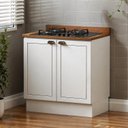 Ver imagem 6 de Balcão de Cozinha 80cm para Cooktop com Tampo de 25mm Branco Ébano