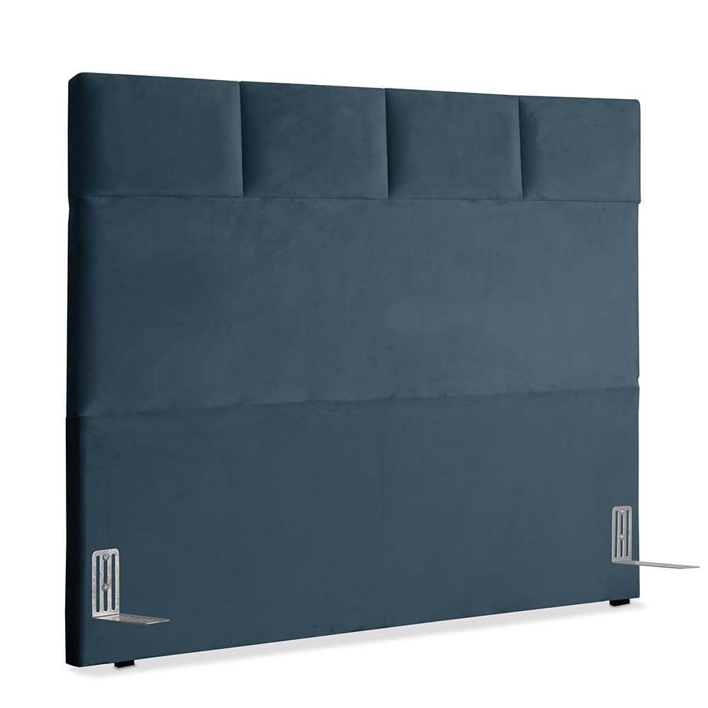 Cabeceira de Cama Box Viúva 128 cm Marjorie Inspire House Suede Veludo Azul Marinho