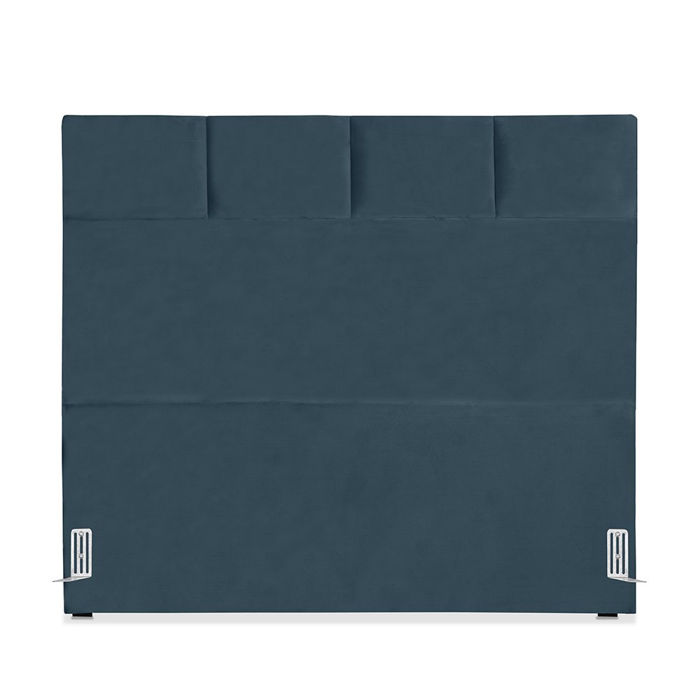 Cabeceira de Cama Box Viúva 128 cm Marjorie Inspire House Suede Veludo Azul Marinho - 2