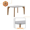 Ver imagem 5 de Conjunto Sala de Jantar Mesa Liz 120cm com Vidro Canto Copo e 4 Cadeiras Athenas Moderna