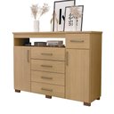 Ver imagem 4 de Comoda 5 Gavetas 2 Portas 152 Cm Ols Co008 Castanho Mxm