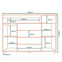 Ver imagem 7 de Comoda 5 Gavetas 2 Portas 152 Cm Ols Co008 Castanho Mxm