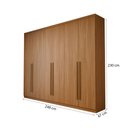 Ver imagem 4 de Guarda-Roupa Casal Magnus 6 Portas 3 Gavetas Cinamomo - Panorama Móveis