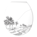 Ver imagem 1 de Assento Tampa Bellart para Vaso Sanitário Oval Almofadado Decorado Copacabana Branco Durín