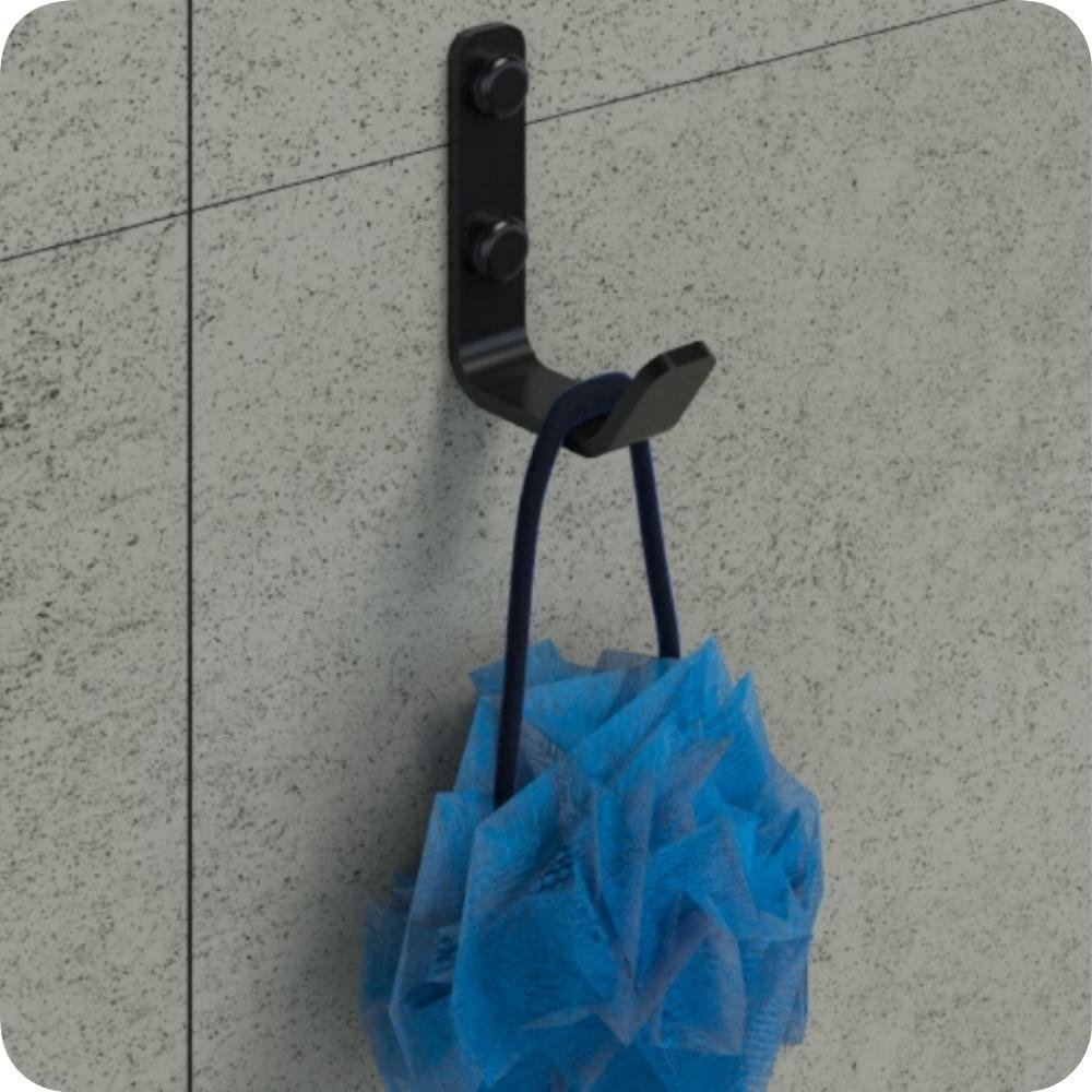 Kit Acessórios para Banheiro Preto Fosco 5 Peças Max - 6
