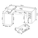 Ver imagem 3 de Mesa de Escritório Me4106 C/ 3 Gavetas Amêndoa - Tecno Mobili