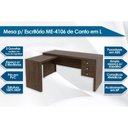 Ver imagem 2 de Mesa de Escritório Me4106 C/ 3 Gavetas Amêndoa - Tecno Mobili