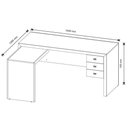 Ver imagem 4 de Mesa de Escritório Me4106 C/ 3 Gavetas Amêndoa - Tecno Mobili