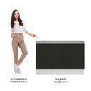 Ver imagem 3 de Balcão de Pia Madesa Glamy 120cm 2 Portas Tampo Branco Preto