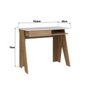 Ver imagem 2 de Mesa Escrivaninha para Escritório com Nicho e Gaveta 90cm Emovell